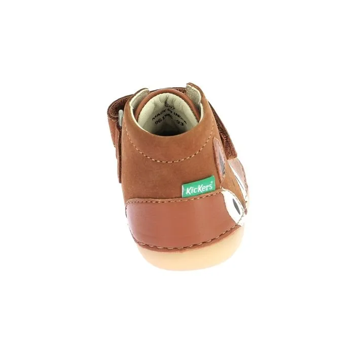 Basket Montante Cuir  Kickers Sabio - Marron-Renard-5