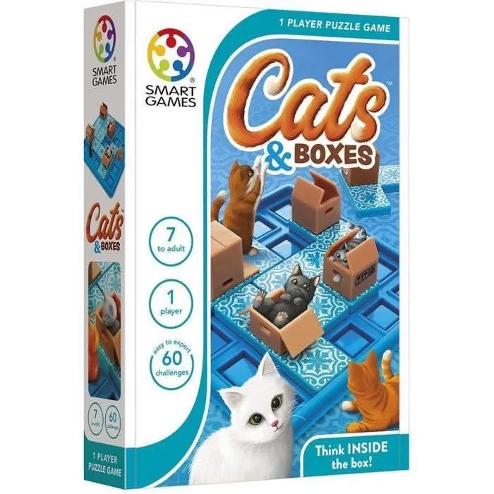 Jeu de société - SMART GAMES - Cats & Boxes - 60 défis-0