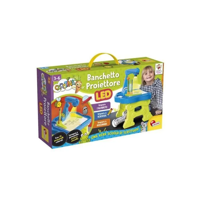 Liscianigiochi - 97135 - Cartotina Banquet LED Ecole d'ecriture, projecteur educatif, , Multicolore-0