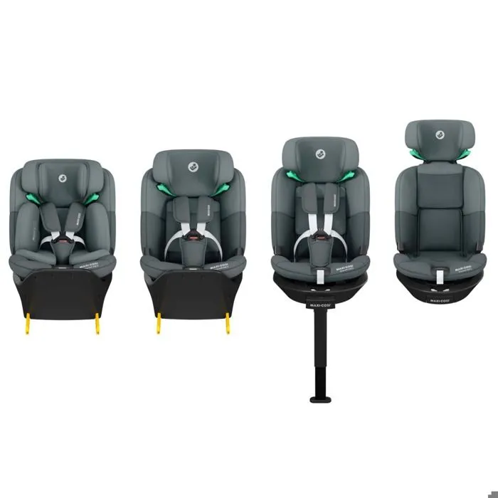 MAXI-COSI siège auto évolutif pivotant Emerald 360S, De la naissance à 12 ans (150cm), Tonal Graphite-3