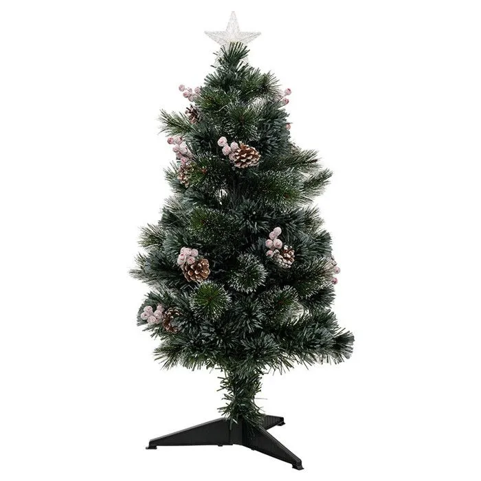 Sapin de Noël 90 cm pommes de pin lumineux Sofia-2