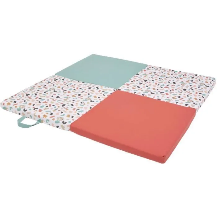 Tapis d'éveil Malin - TINEO - Tapis évolutif multifonction 3-en-1 - 120 x 120 cm - Géométrique / Animaux rigolos-1