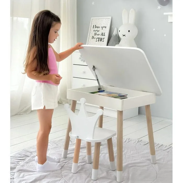 Table scandinave ouvrable avec chaise pour enfant-2