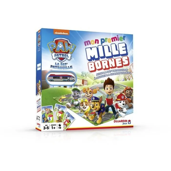 MILLE BORNES PAT PATROUILLE - Jeu de société - DUJARDIN - La Pat' Patrouille sauve la Grande Vallée dans ce jeu collaboratif-0