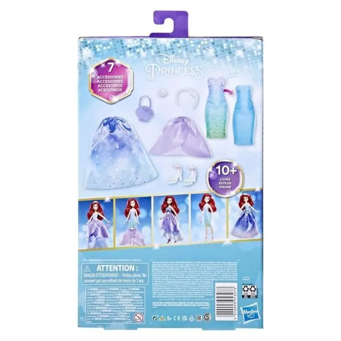 Poupée Ariel - Disney Princesses - 10 combinaisons de tenues - Jouet pour enfants dès 3 ans-3