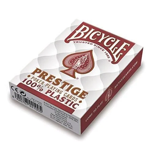 Bicycle F44100 - Prestige - Jeu de Cartes Professionnel en Plastique - Coloris aléatoire F44100-0