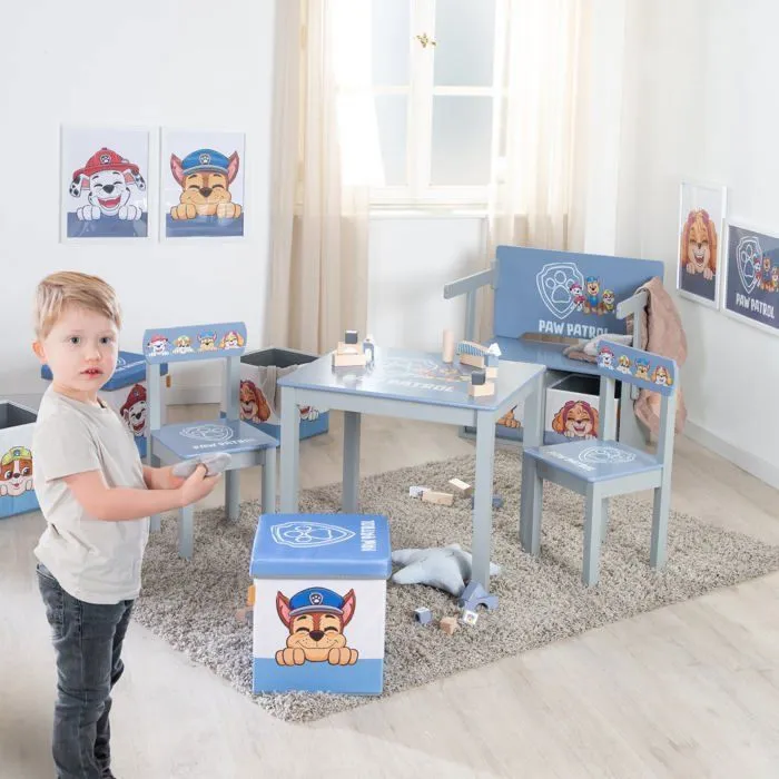 Chaise Enfant ROBA Pat'Patrouille - Motif Chiens Chase Ruben & Marcus - Dès 18 Mois - Bleu - Gris-2