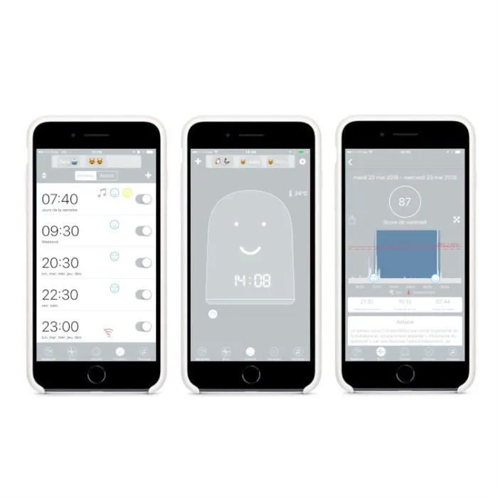 REMI - Réveil Enfant Jour Nuit pour dormir plus - Babyphone - Veilleuse & Berceuse - Suivi du Sommeil - Gris-3