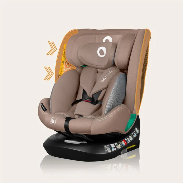 Siège-auto évolutif LIONELO Bastiaan One i-Size - Base pivotante 360° - 40-150 cm - 0 -36 kg - ISOFIX - Groupe 0+/1/2/3 - Beige-4