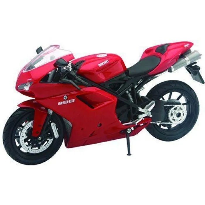 Miniature - NEW RAY - Moto Ducati 1198 - Rouge - Echelle 1/12-0