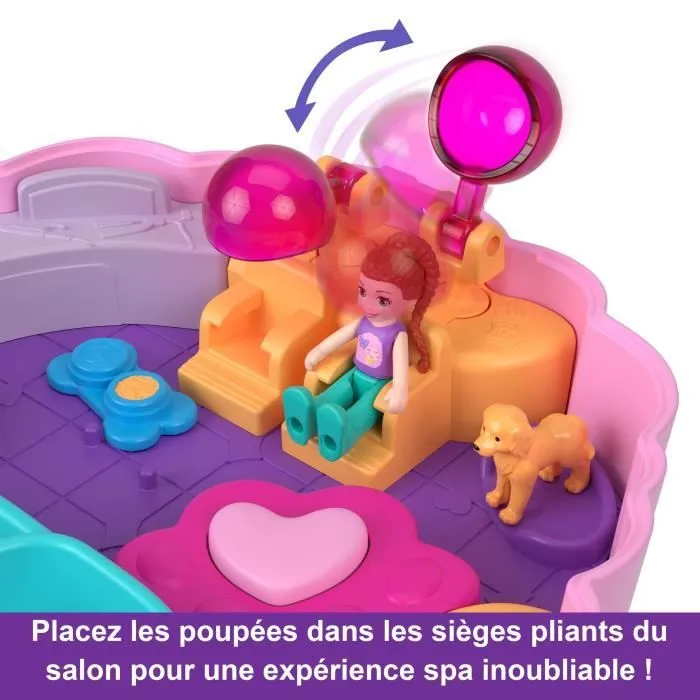 Polly Pocket-Coffret Toilettage Caniche 2 figurines et 12 accessoires HKV35-4