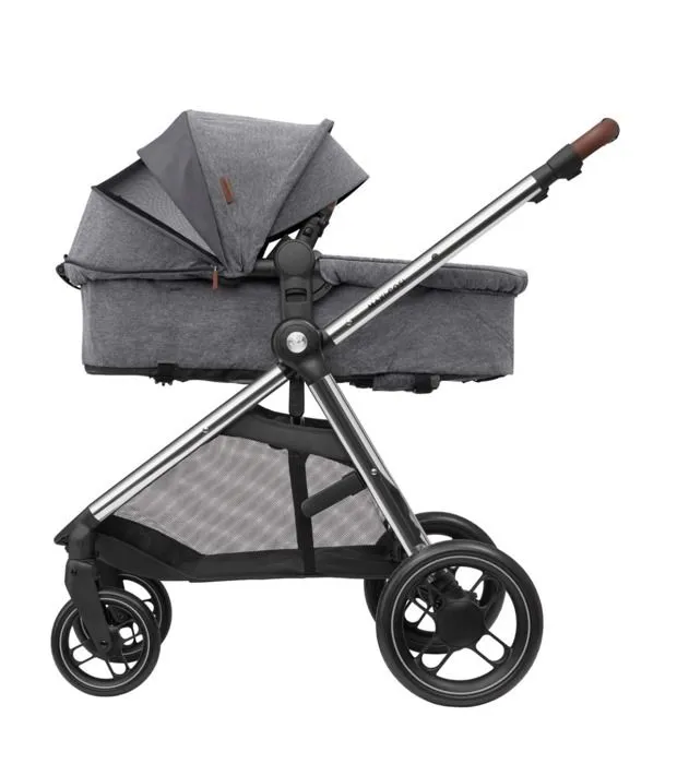 MAXI-COSI Poussette 2 en 1 Zelia 3 Luxe, nacelle intégrée, 4 roues, Twillic Grey-3
