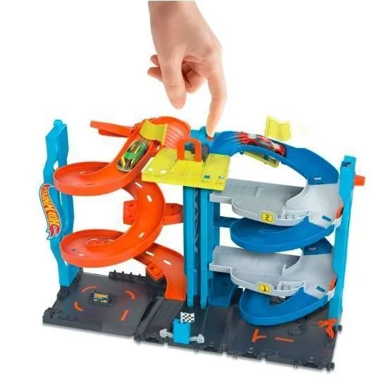Jouet - Hot Wheels - Tor City Racing Tower - Blanc - 4 ans et plus - Intérieur-1
