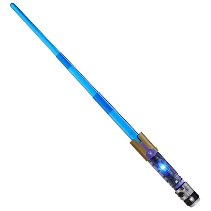 Sabre laser électronique Maître Jedi Sol, bleu personnalisable officiel sous licence Star Wars Lightsaber Forge Kyber Core, des 4 an-1