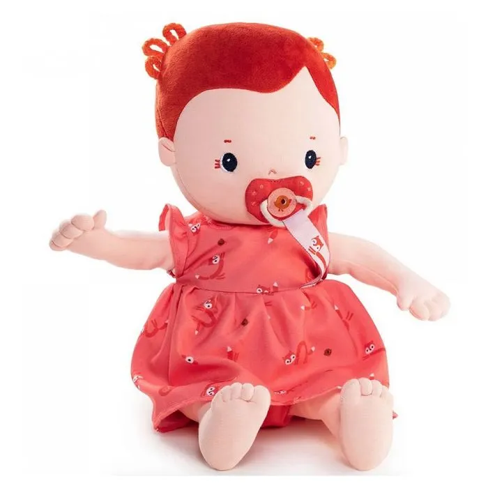 Poupon Rose - Lilliputiens - Jouet d'imitation complet avec poupée, couche, robe et tétine aimantée - 36 cm-2