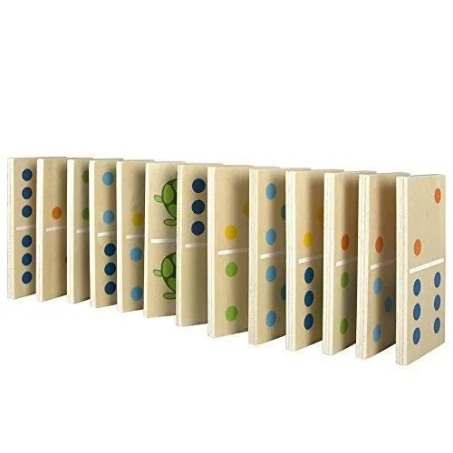 Jeu de société - COLOR BABY - Dominos Bois 28 pièces - Animaux et numéros - Pour enfants de 3 ans et plus-1