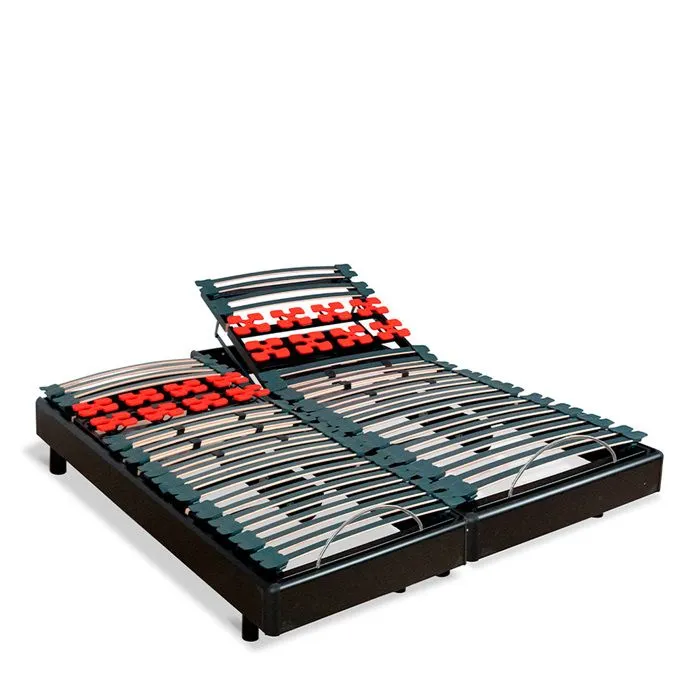 Ensemble Duo BODYSOFT 2x70x190 cm | Sommiers électriques + Matelas Mémoire de forme | Noir-5