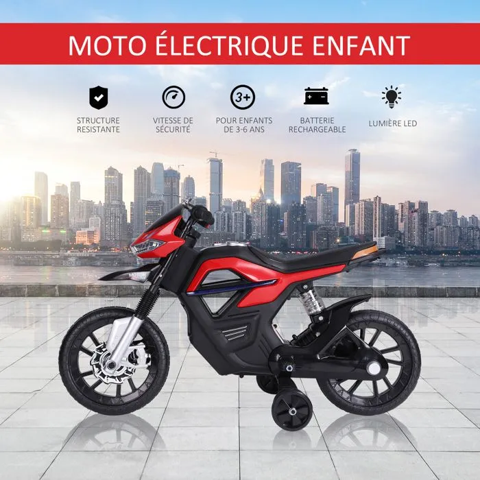HOMCOM - moto enfant - Plastique - 105x52x62cm - Rouge-4