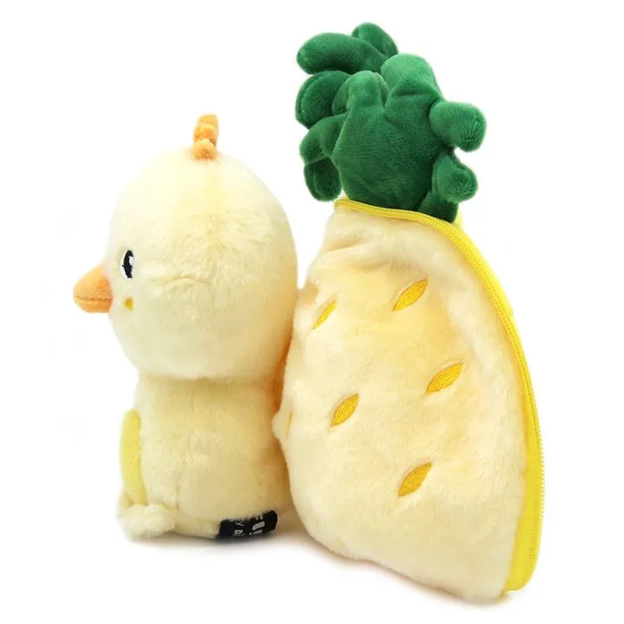 Peluche - Les Déglingos - Flipetz Poussin Ananas - 2 en 1 - Lavable - 14x10x24 cm-2