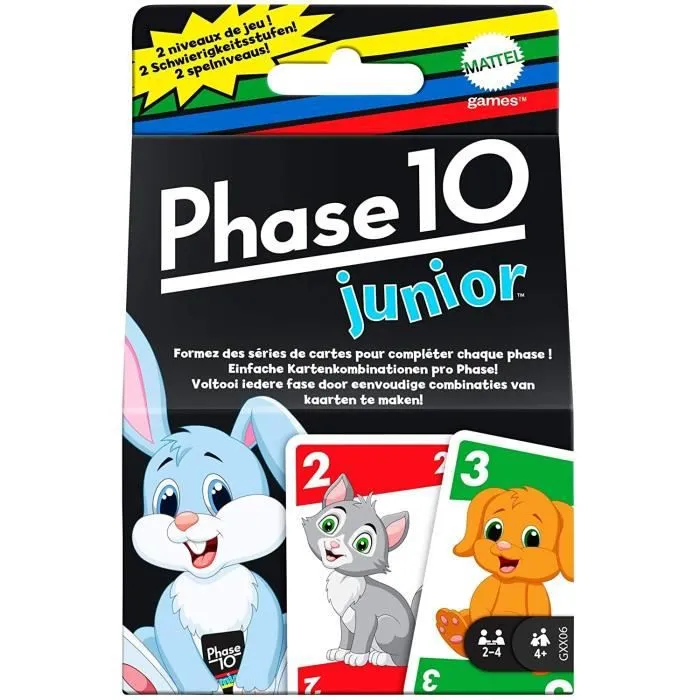 Jeu de société - MATTEL - GXX06 - Phase 10 Junior - 56 cartes - À partir de 3 ans - Mixte-3