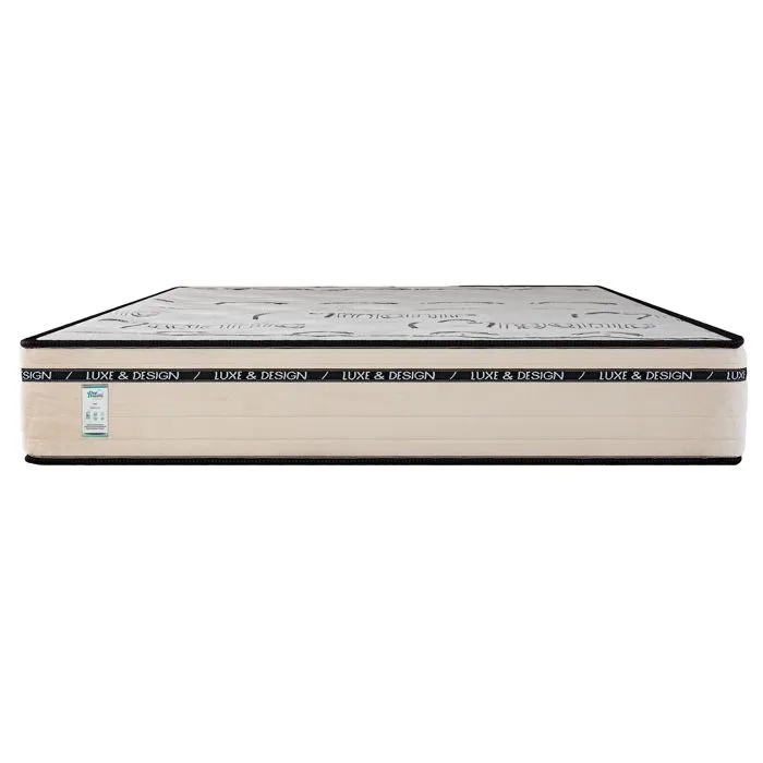 Matelas 140x190 cm, BestLuxe, 24cm, mousse mémoire de forme, indépendance du couchage, face été/hiver-0
