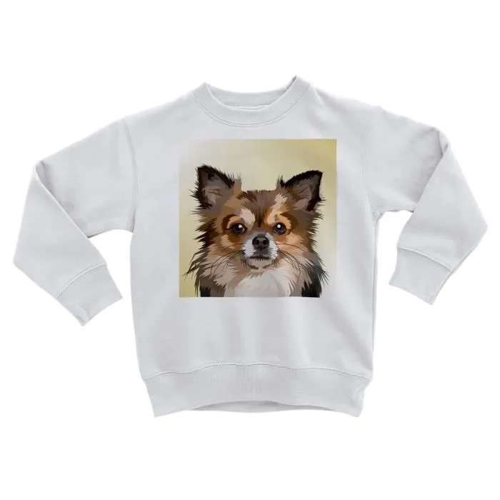 Sweatshirt Enfant Chihuahua Petit Chien Mignon Animal Domestique Artwork Art-0