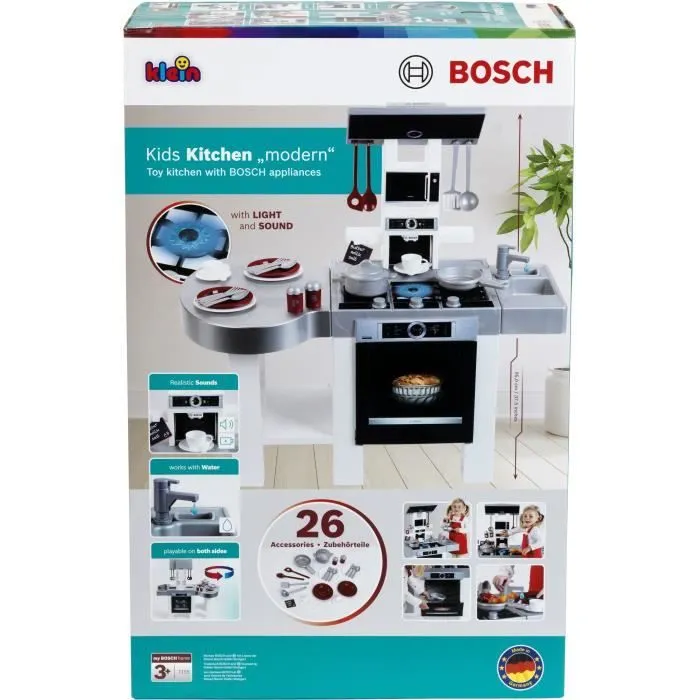 Cuisine Bosch - KLEIN - 7155 - "Modern Style" avec fonctions réalistes et accessoires - Dès 3 ans-0