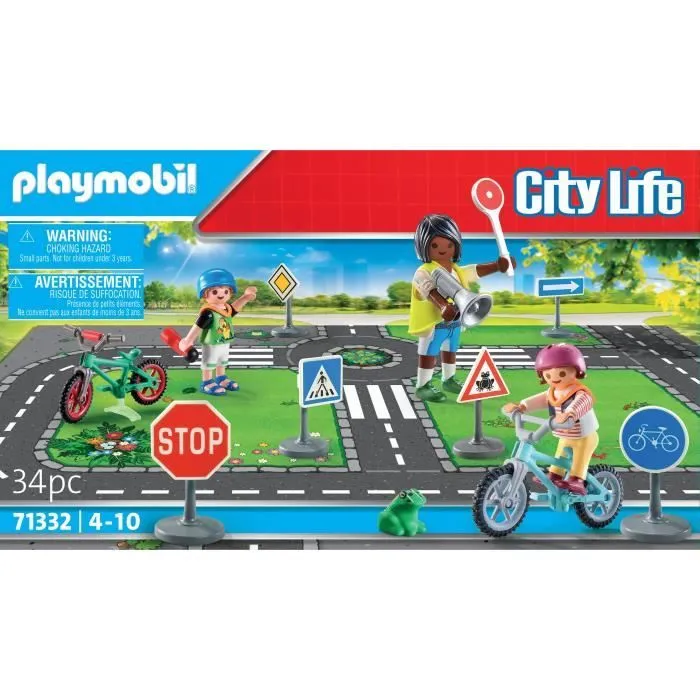 PLAYMOBIL 71332 Classe sécurité routière, My Life, 34 pièces, Dès 4 ans-4