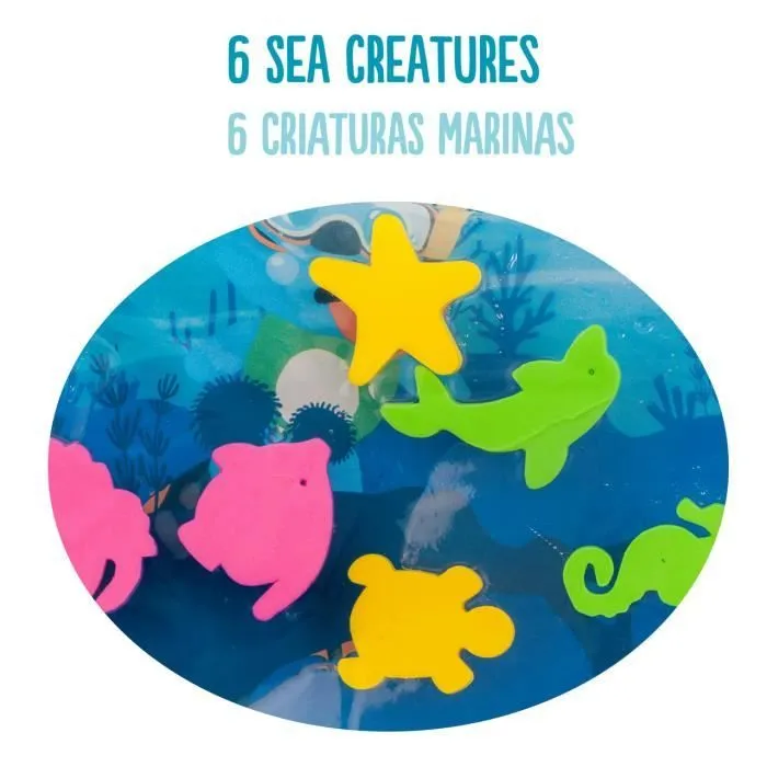 Tapis d'Eau Molto - Jouet sensoriel pour bébés - Bleu - Matériaux de haute qualité - 0 mois et plus-3
