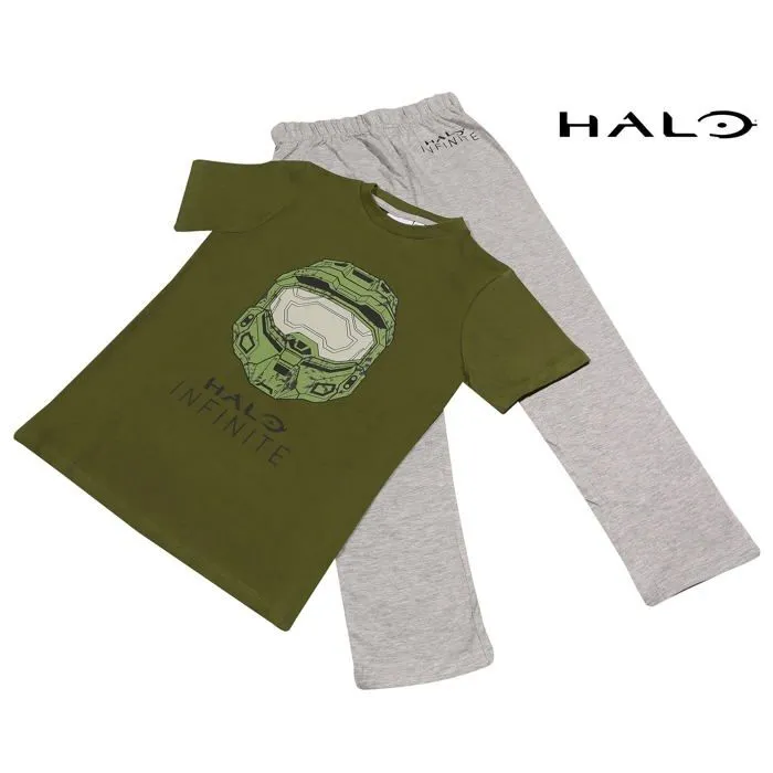 Pyjama - chemise de nuit Popgear - HAL90001BLN57 - Halo Infinite Helm Jungen Long Pyjamas Set Ensembles Fille-3