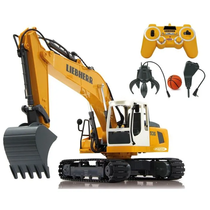 Jeu de construction - JAMARA - Pelle guidée Liebherr R936 - Radiocommandée - Accessoires de démolition-1