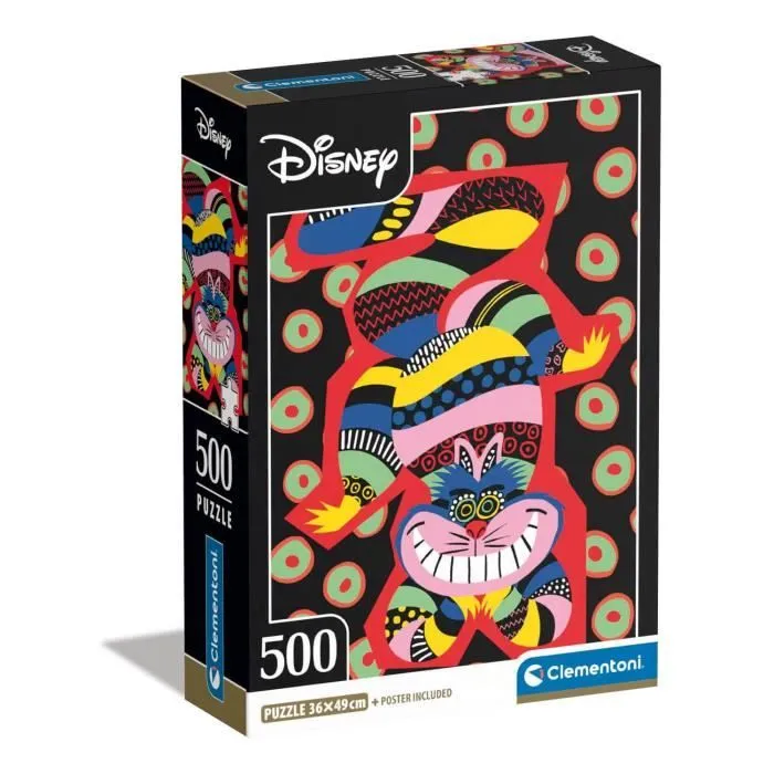 Puzzle 500 pièces - Clementoni - Disney Le chat du Cheshire - Dessins animés et BD-2