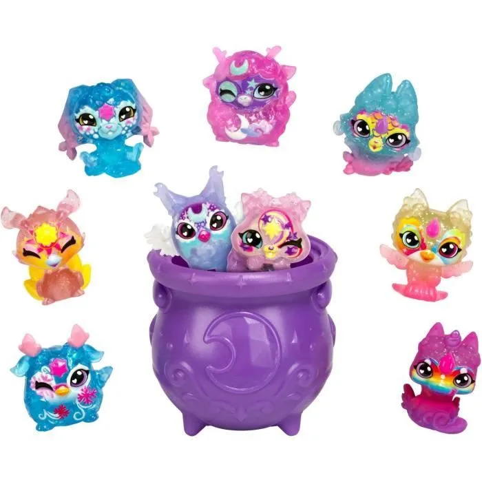 Pack 9 Figurines Minis - MAGIC MIXIES - Mini créatures à collectionner, chaudrons et ingrédients inclus-4