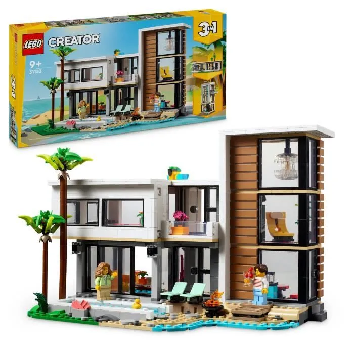 LEGO® Creator 31153 La maison moderne - À transformer en immeuble de 3 étages ou en chalet-0
