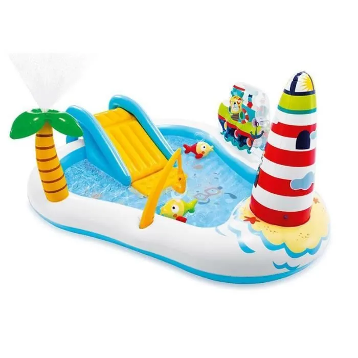 Aire de Jeux Gonflable - PARIS PRIX - Sea Paradise - Vinyle - Extérieur - 3 ans et plus-0