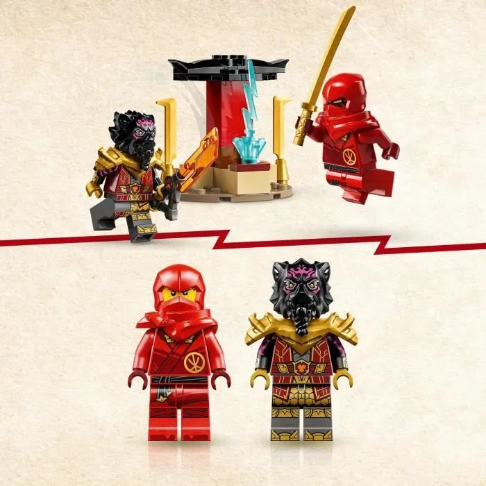 LEGO® NINJAGO 71789 Le Combat en Voiture et en Moto de Kai et Ras, Jouet Enfants Dès 4 Ans-4