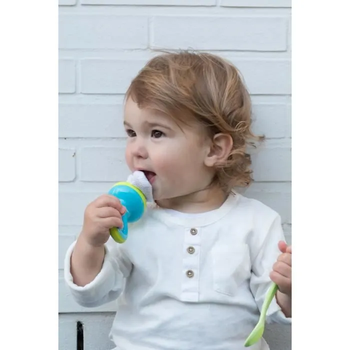 Accessoire pour bébé - NUBY Le Grignoteur - Bleu - A partir de 6 mois - Plastique alimentaire-0