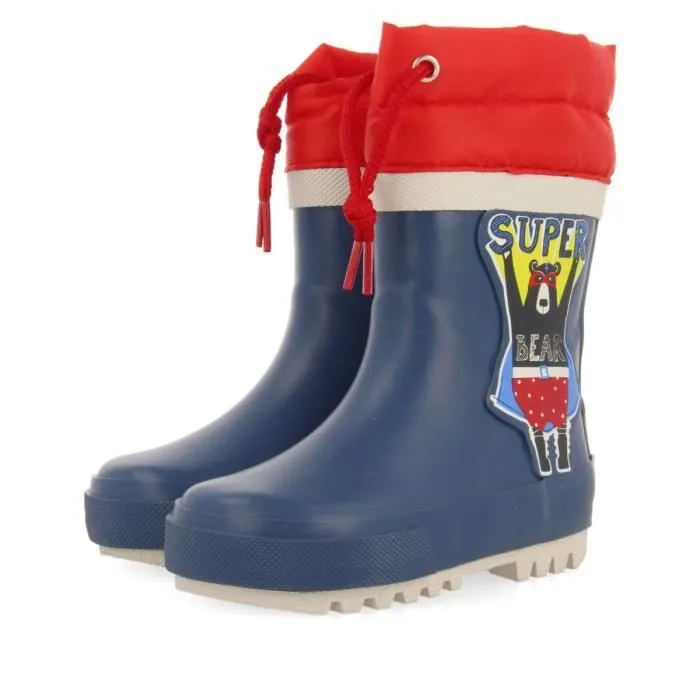 Bottes de pluie bébé garçon - GIOSEPPO - Borgames - Bleu - Caoutchouc - Basse-1