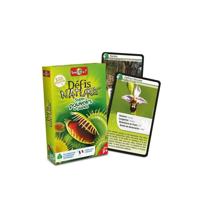 Jeu de cartes Bioviva - Défis Nature Super pouvoirs des plantes pour enfants de 7 ans et plus-1