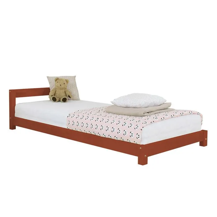 Lit enfant DREAMY 120 x 190 rouge brique-0
