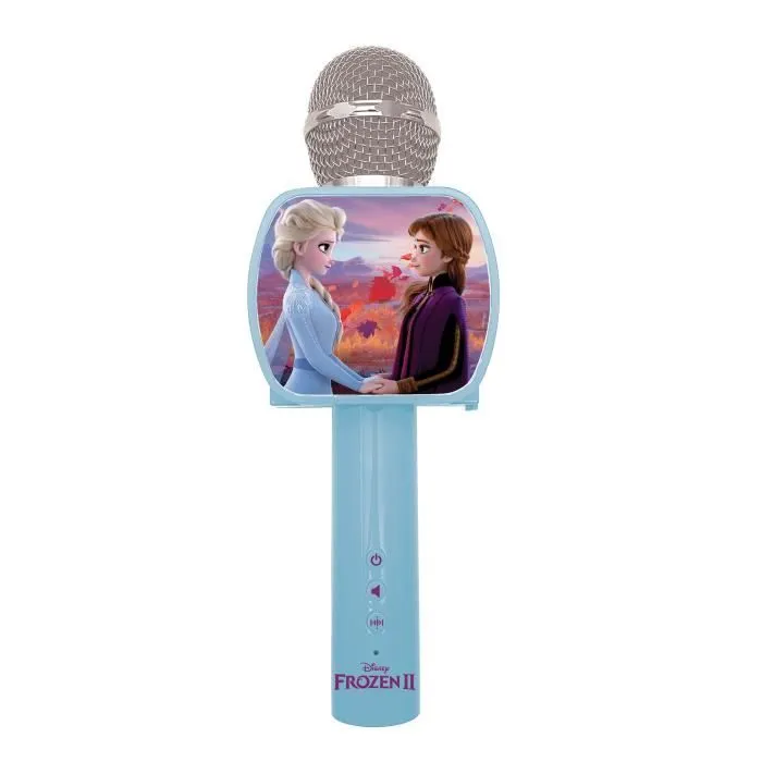 Micro Karaoké sans fil Reine des Neiges - LEXIBOOK - Enceinte Bluetooth® intégrée - 3 tonalités de voix-0