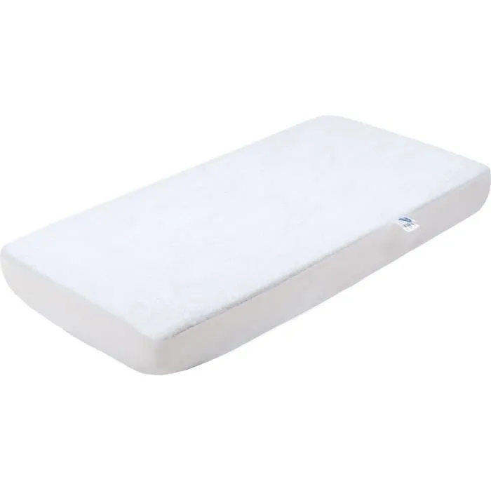 Protège-matelas bébé - P'tit Lit - 70x140 cm - Imperméable - Éponge Bamboo - Blanc-1