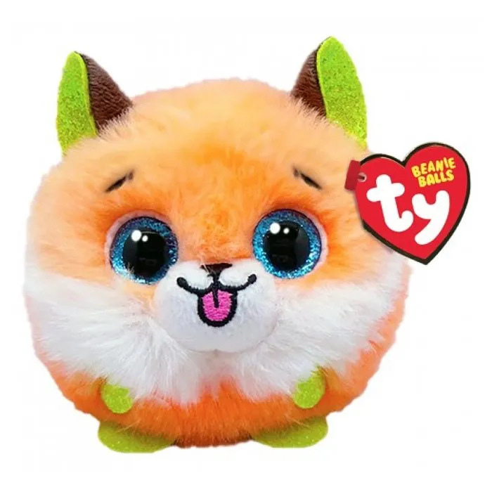 Peluche - TY - Sherbet - Renard - 10 cm - Yeux bleus pailletés - Multicolore-0