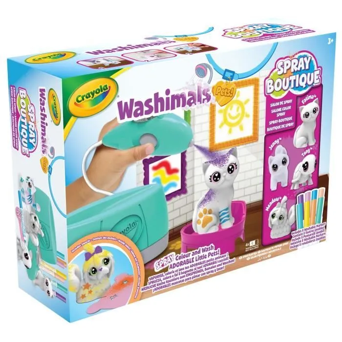 Coloriage - CRAYOLA - Washimals Spray Boutique - Vaporise et colore tes animaux! Dès 3 ans-0