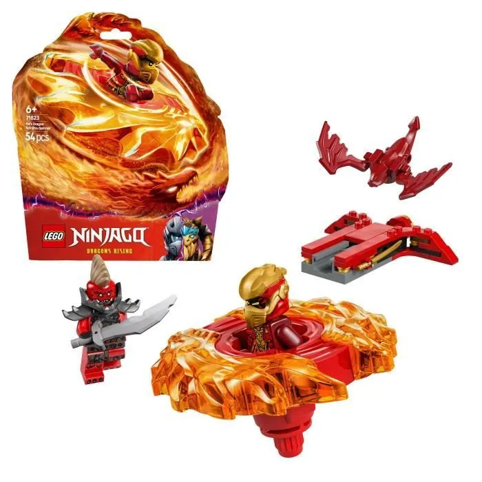 LEGO NINJAGO 71823 La toupie Spinjitzu du dragon de Kai - Jeu de construction dès 6 ans-0
