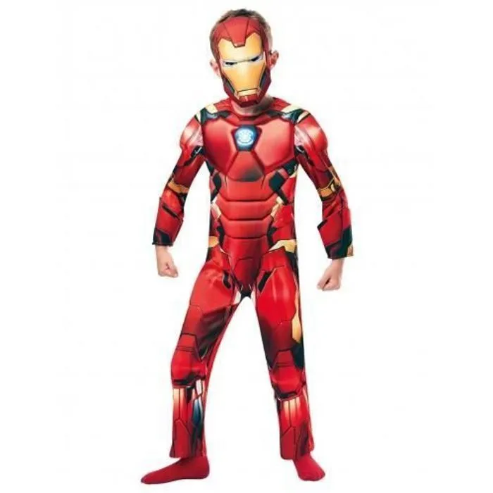 Déguisement enfant Iron Man - Marvel - Deluxe - Rouge et or-1
