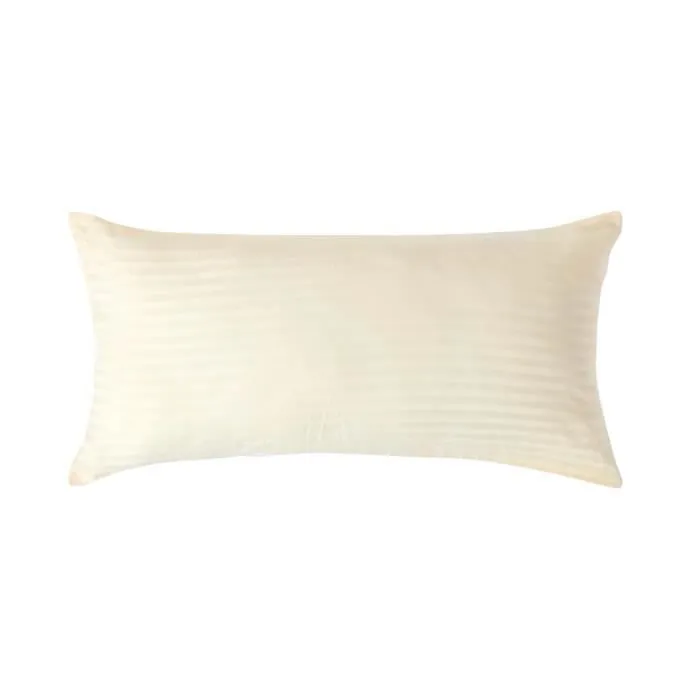 Taie d'oreiller - Homescapes - Jaune pastel - 100% coton égyptien - 330 fils - 40 x 80 cm-0