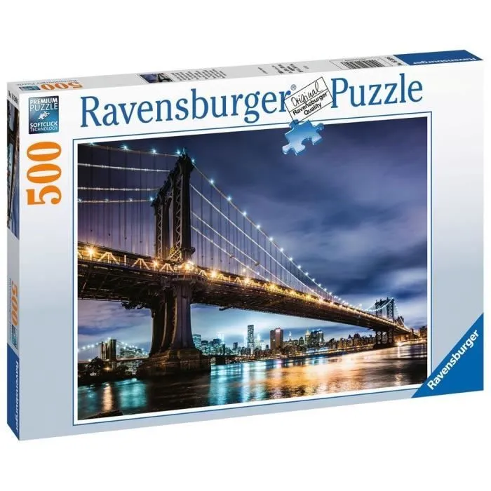 Puzzle 500 pièces - New York, paysage urbain - Ravensburger-0