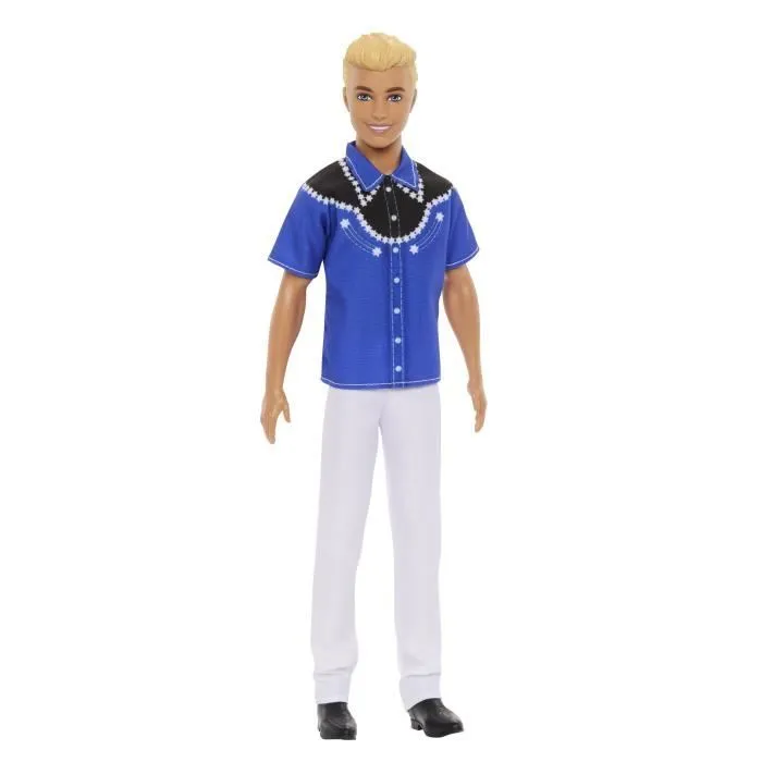 Barbie®-Fashionistas-Poupée Ken blond look western HRH25-2