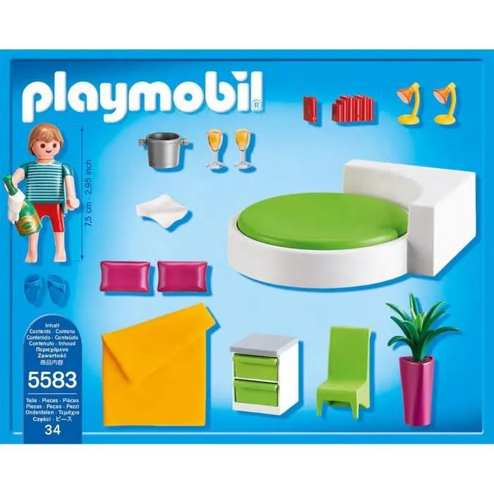 PLAYMOBIL - Chambre avec Lit Rond - 5583 - City Life - Mixte - A partir de 4 ans-2
